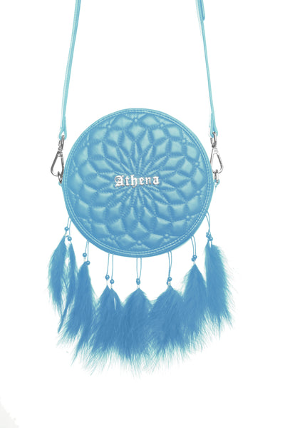Powder Blue Leather Handbag